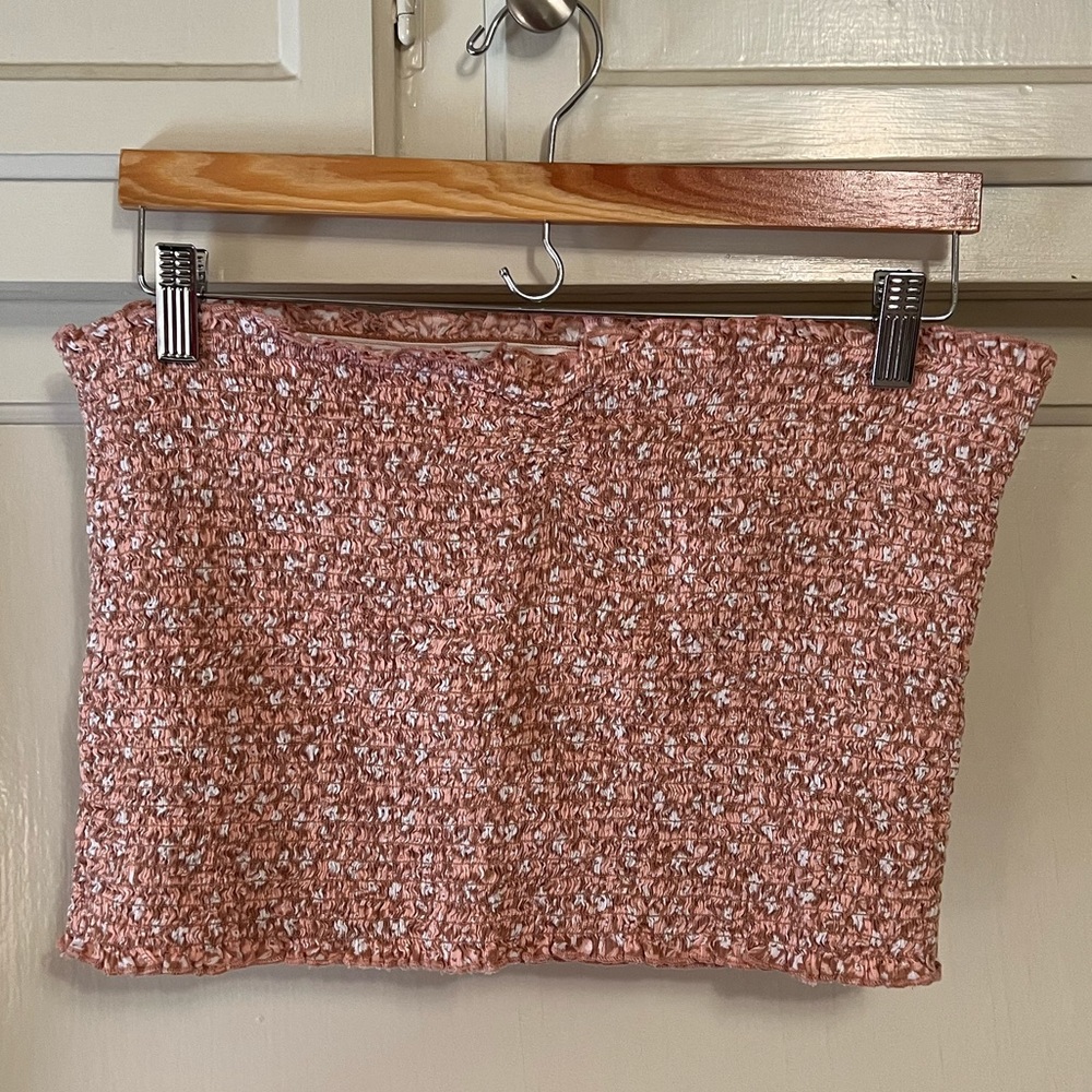 Dust rose tube top